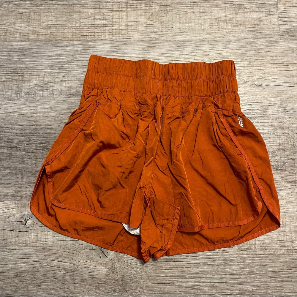 Free People FP Movement The Way Home Running Short High Rise Orange Women Large
